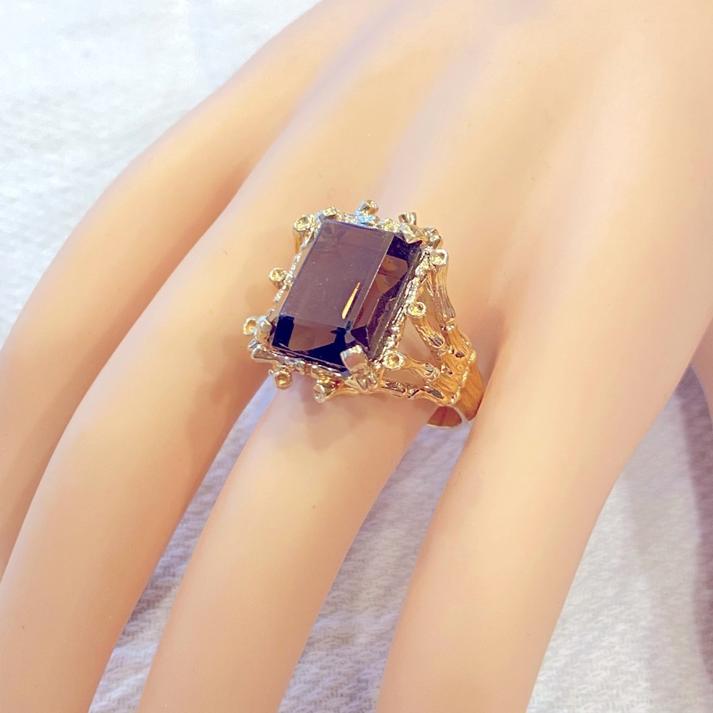 14K Vintage Estate Smoky Quartz Ring